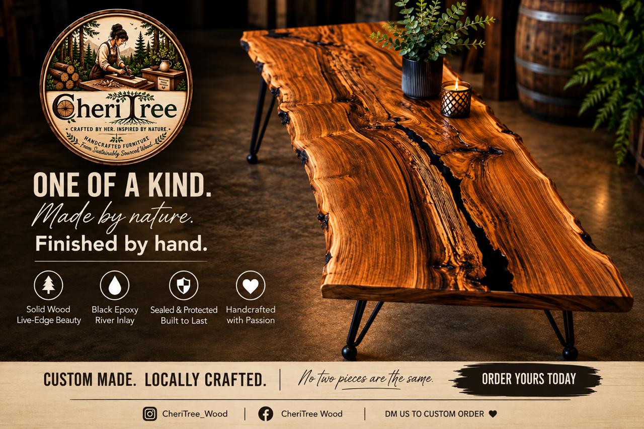 Signature live-edge table